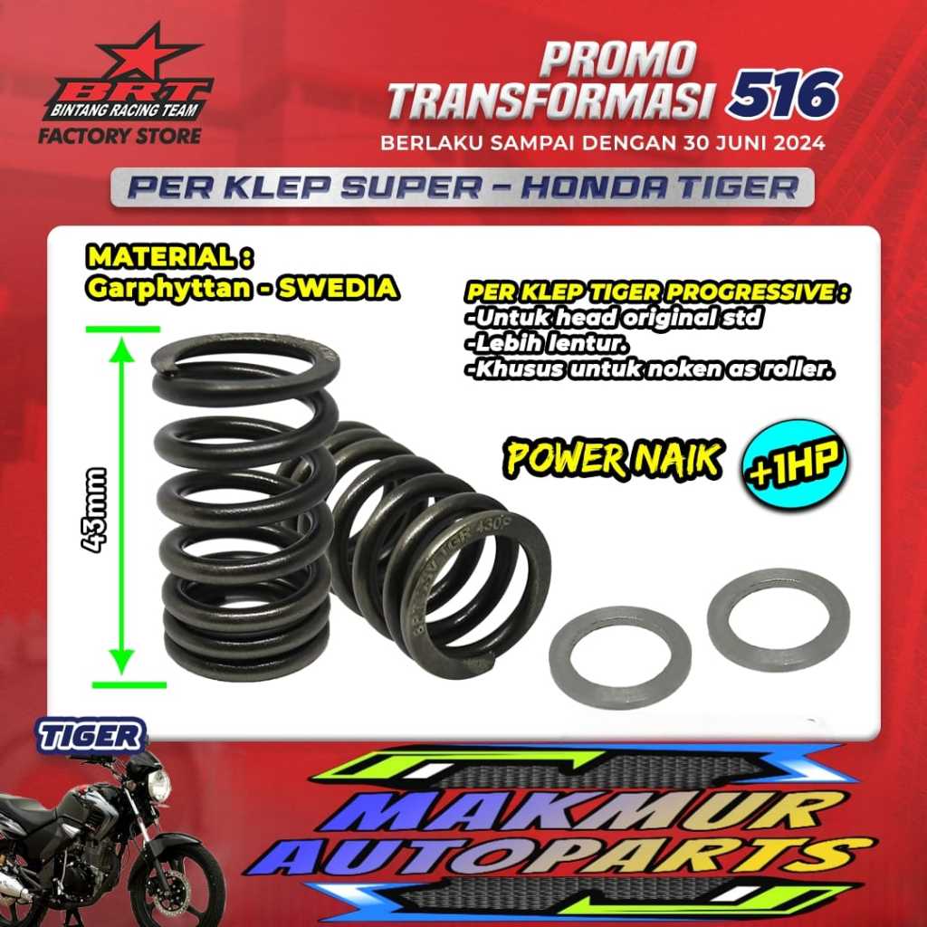 PER KLEP PROGRESIF TIGER - KHUSUS HEAD STANDAR / ORIGINAL TIGER - BINTANG RACING TEAM BRT