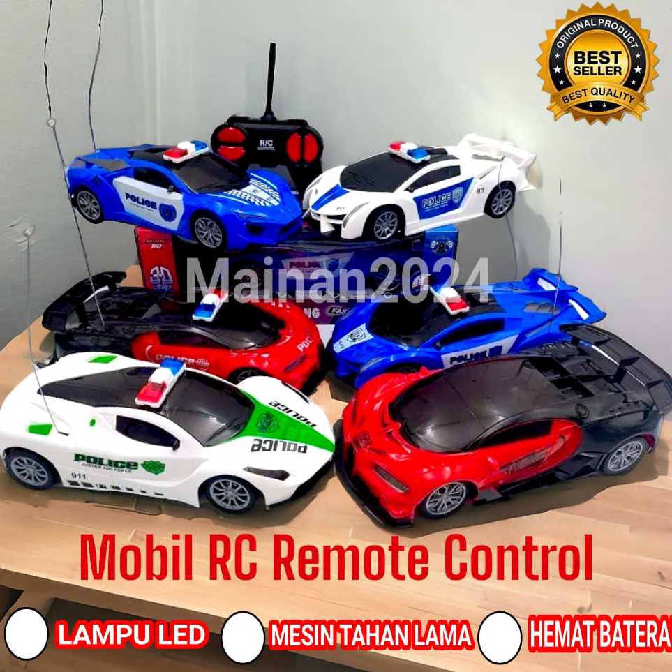 KODE W64R Mainan Anak 4 way 118 mobil remote control Drift Supra polisi balap CAR balap sepeda 3D li
