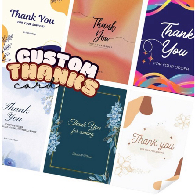

[ISI 10 PCS] TANPA MIN ORDER THANKS CARD GREETING CARD KARTU UCAPAN