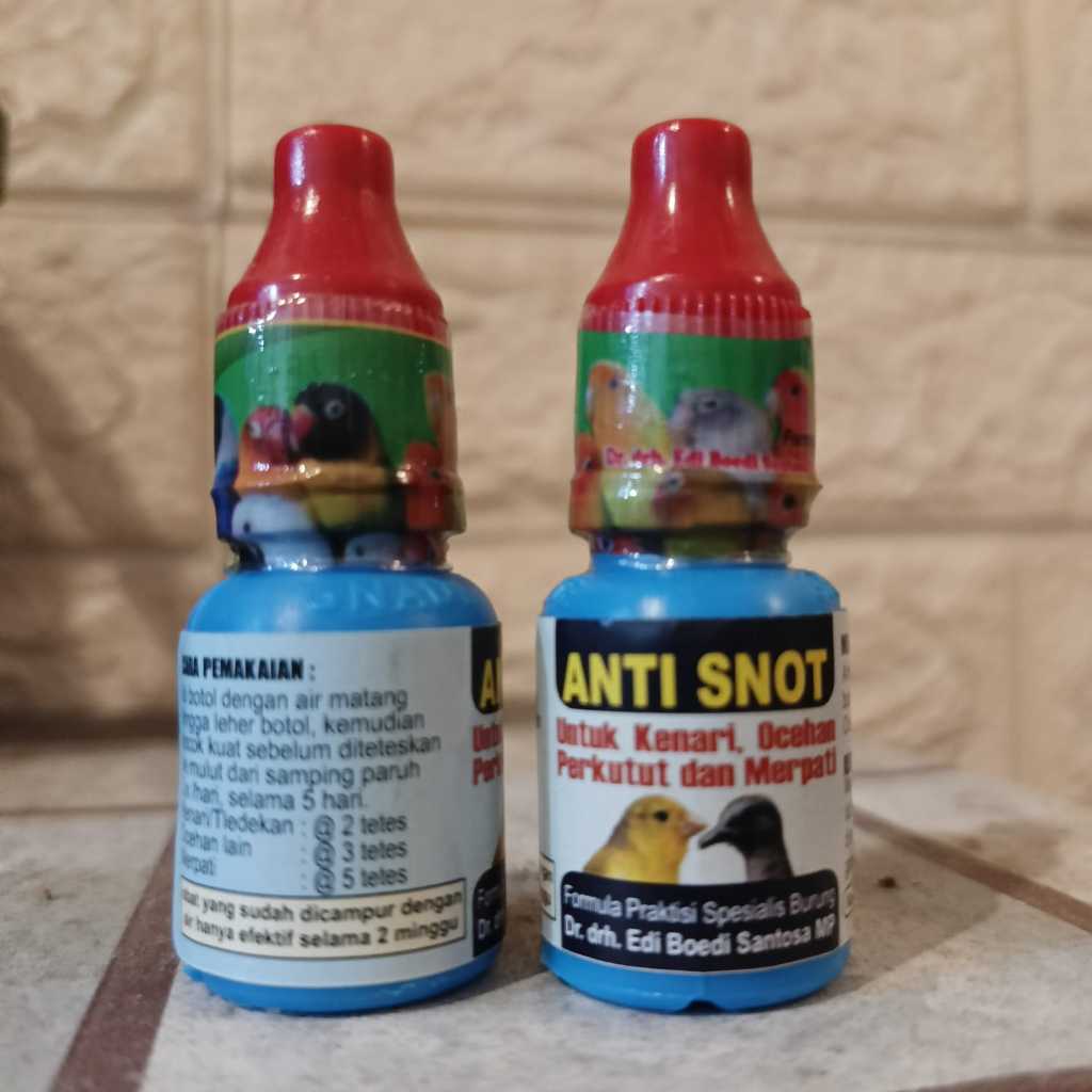 Obat Snot Anti Snot untuk burung mata berair bengkak burung love bird kenari perkutut pelung derkuku