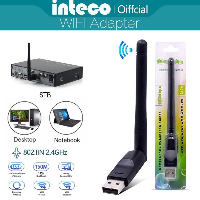 KODE J46H USB Wifi 15 Mbps Wifi Antena Wireless Adaptor Penangkap sinyal wifi Laptop dan PC computer