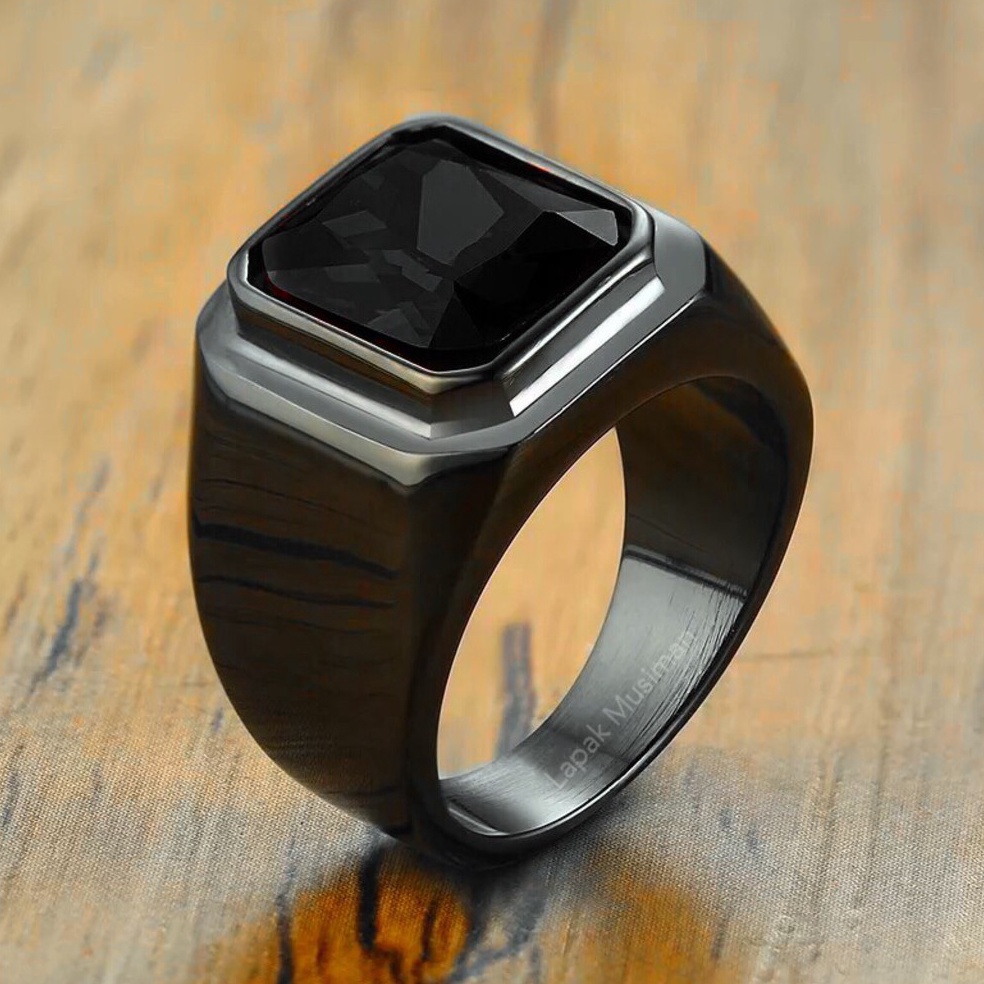 KODE U97J CINCIN PRIA TITANIUM BLACK ONYX SUPER KEREN  SUPER EKSLUSIF