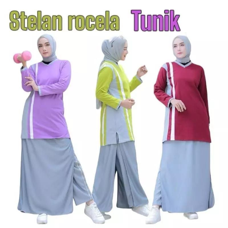 STELAN ROCELLA TUNIK WANITA/STELAN OLAHRAGA/KAOS SENAM WANITA MURAH