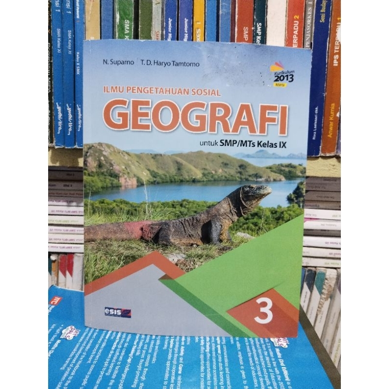 buku ips geografi kelas 9/IX/3 smp mts esis revis