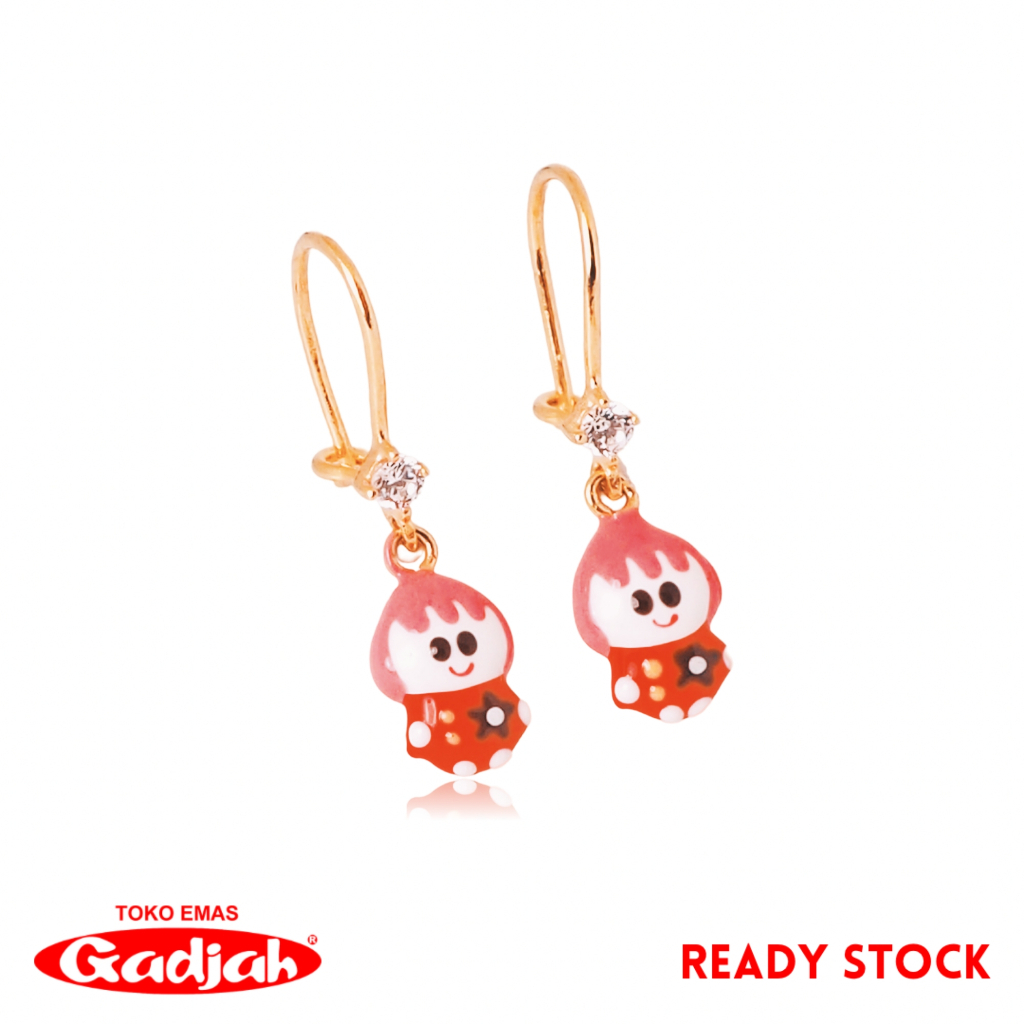 Anting Emas Anak Kawatan Marsha Rambut Pink - Toko Emas Gadjah