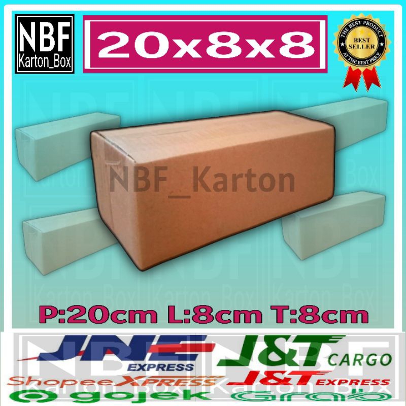

KartonBox 20x8x8 cm,Kardus Packing Serbaguna,Pembungkus Paket dll.