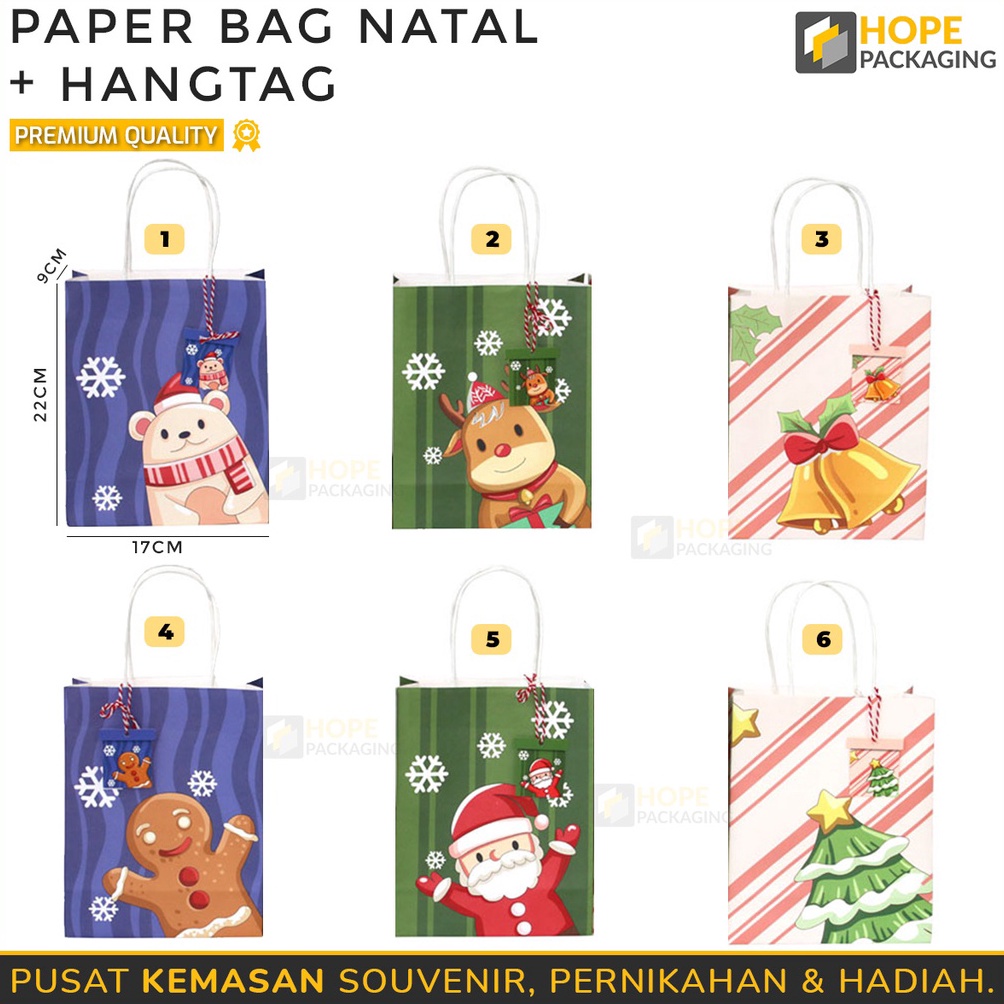 

SUPER BIG SALE Paper Bag Hadiah Merry ChristmasNatal Hangtag Tas Souvenir Natal Tas Jinjing Bingkisan Tas Hampers Tas Kado Tas Kue Natal Paper Bag Kertas