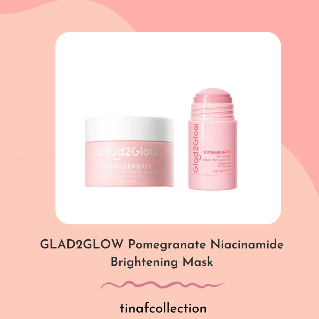 GLAD2GLOW Pomegranate Niacinamide Brightening Clay Mask Brightening Clay Stick