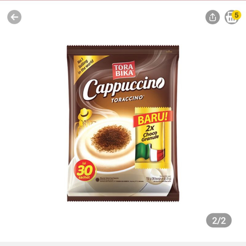 

TORABIKA Cappuccino Kopi Instan isi 30 sachet | TERMURAH