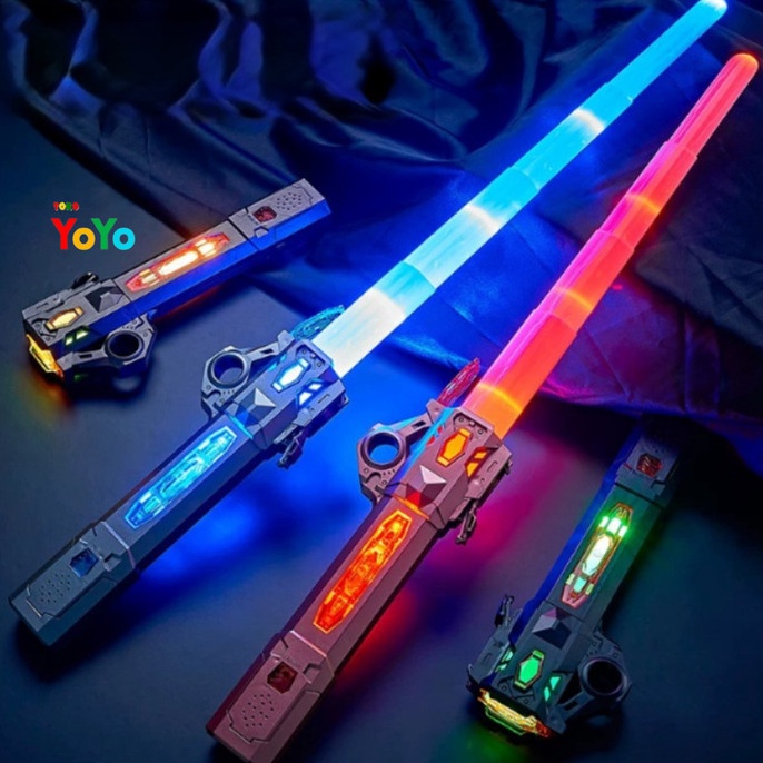 KODE I23T TokoYoyo Mainan Anak Laki Laki Pedang LightSaber 2 in 1 Laser Light Saber LED Lampu Suara