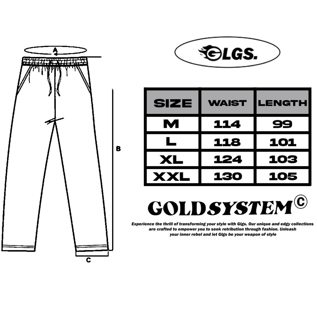 GLGS - Celana Panjang Long Pants Fire Skull Fleece Limited