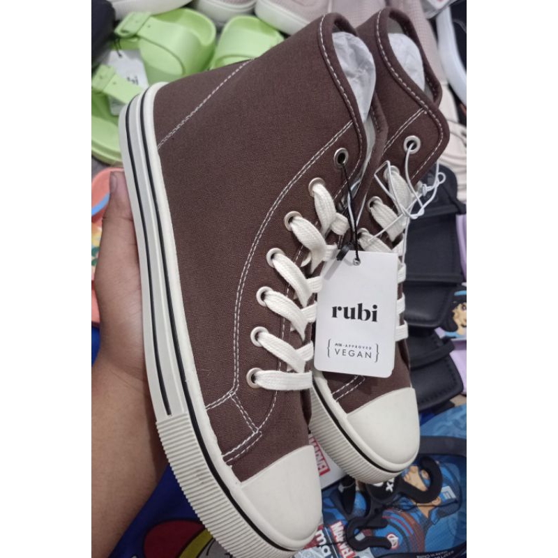 READY sepatu rubi coklat tinggi ori counter