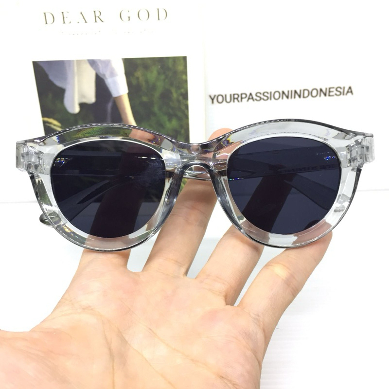 LC820 Kacamata Hitam Gaya Oval Kacamata Fahion Cowok Cewek