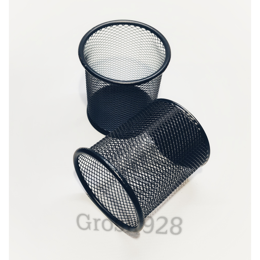 

Pencil Cup Jaring Besi / Desk Set Organizer Bulat Besi / Tempat Alat Tulis Meja Jaring Besi Jala