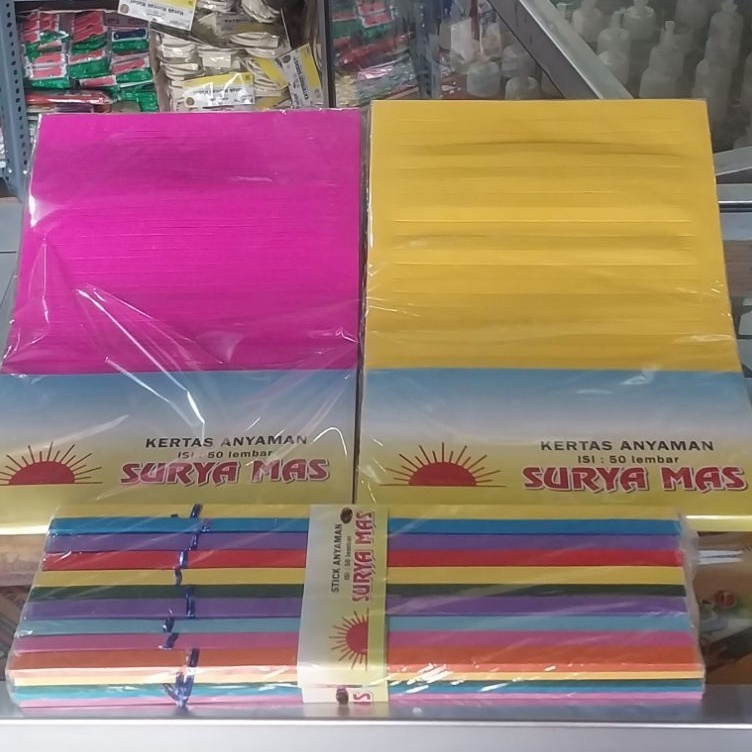 

KODE D28L KERTAS ANYAMAN ISI 5 PASANG KERTAS STICK