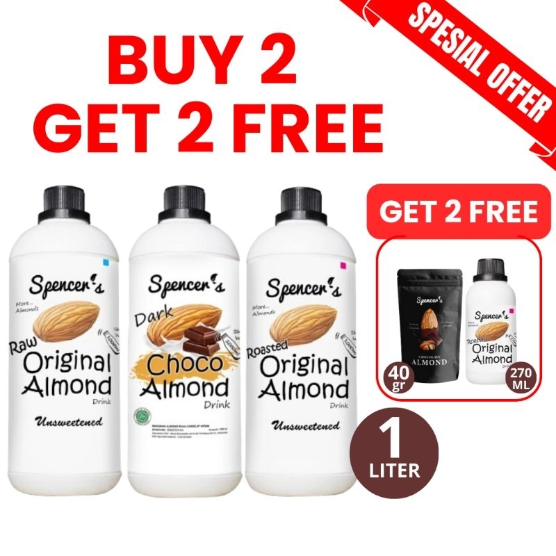 

[ PROMO BUY 2 GET 2 ] Spencer's Susu Almond Original (1000ml) All Varian