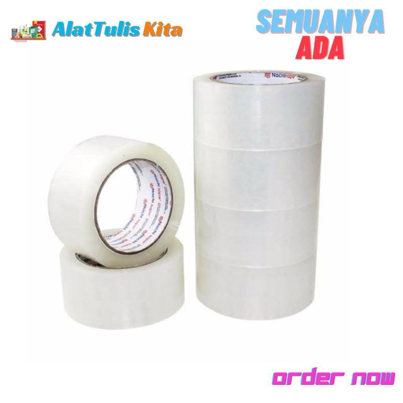 

(1 PCS) Lakban Isolasi Bening Lakban Nachi Asli Ori 42mm 2inch 100yard