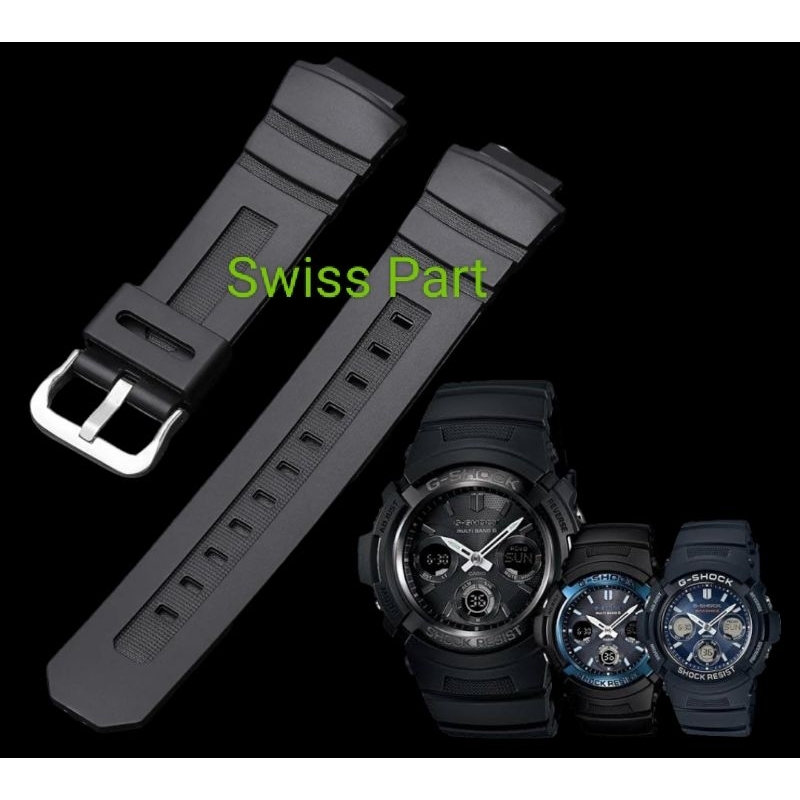 Strap Tali Jam Tangan Casio G-Shock AWG100 AWG-M100 Rubber Karet Band Casio 5230