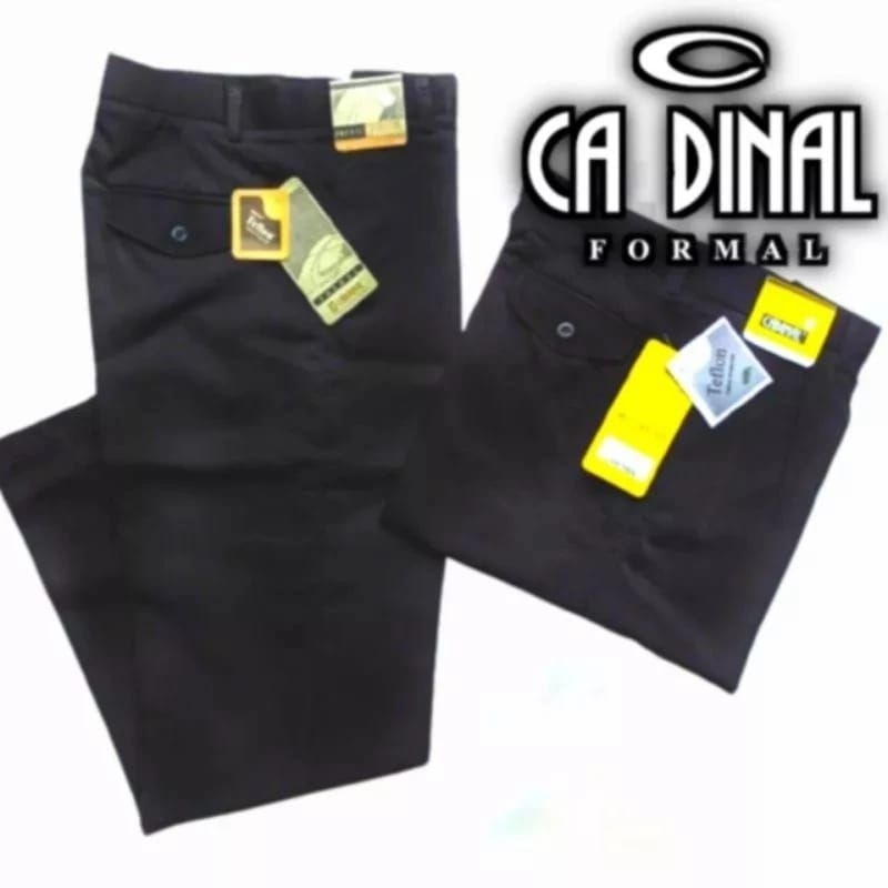 Celana formal pria kerja standar kantor bahan kain teflon size 27-40 bahan adem cadinal