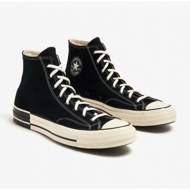 Converse Chuck 70 70s Black & White Split Matte Eyelet Print Black Natural
