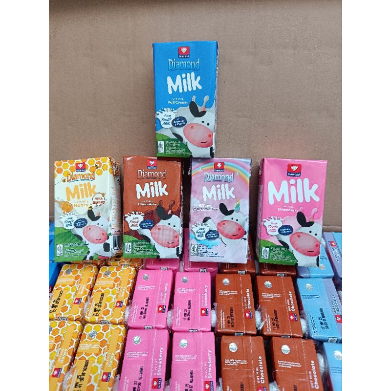 SUSU UHT DIAMOND / COKELAT / STROBERY / FULL CREAM 125ml