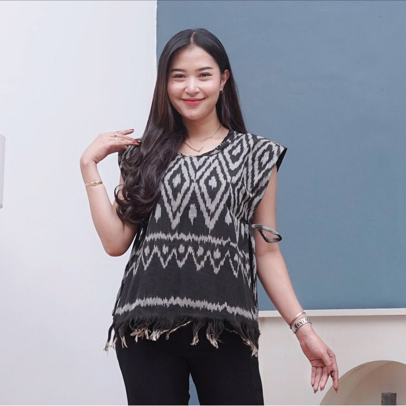 Atasan Vest Batik // Outer Batik Rompi Tali Samping