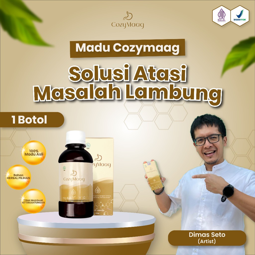 

COZYMAAG Madu Lambung Atasi Maag dan Perut Kembung Obat Asam Lambung Obat Gerd 1 Botol Isi 250m