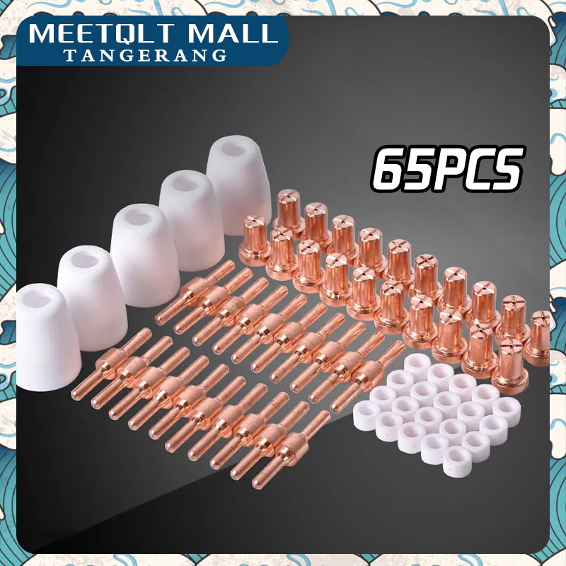 65pcs Tip Plasma Cutter Pt31/Nozzle Plasma Cutter/Elektroda Ujung Pemotong Plasma