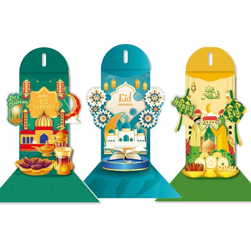 

HHS Amplop Lebaran Pop Up/Amplop Eid Mubarak Hiasan Meja - Harga/pc
