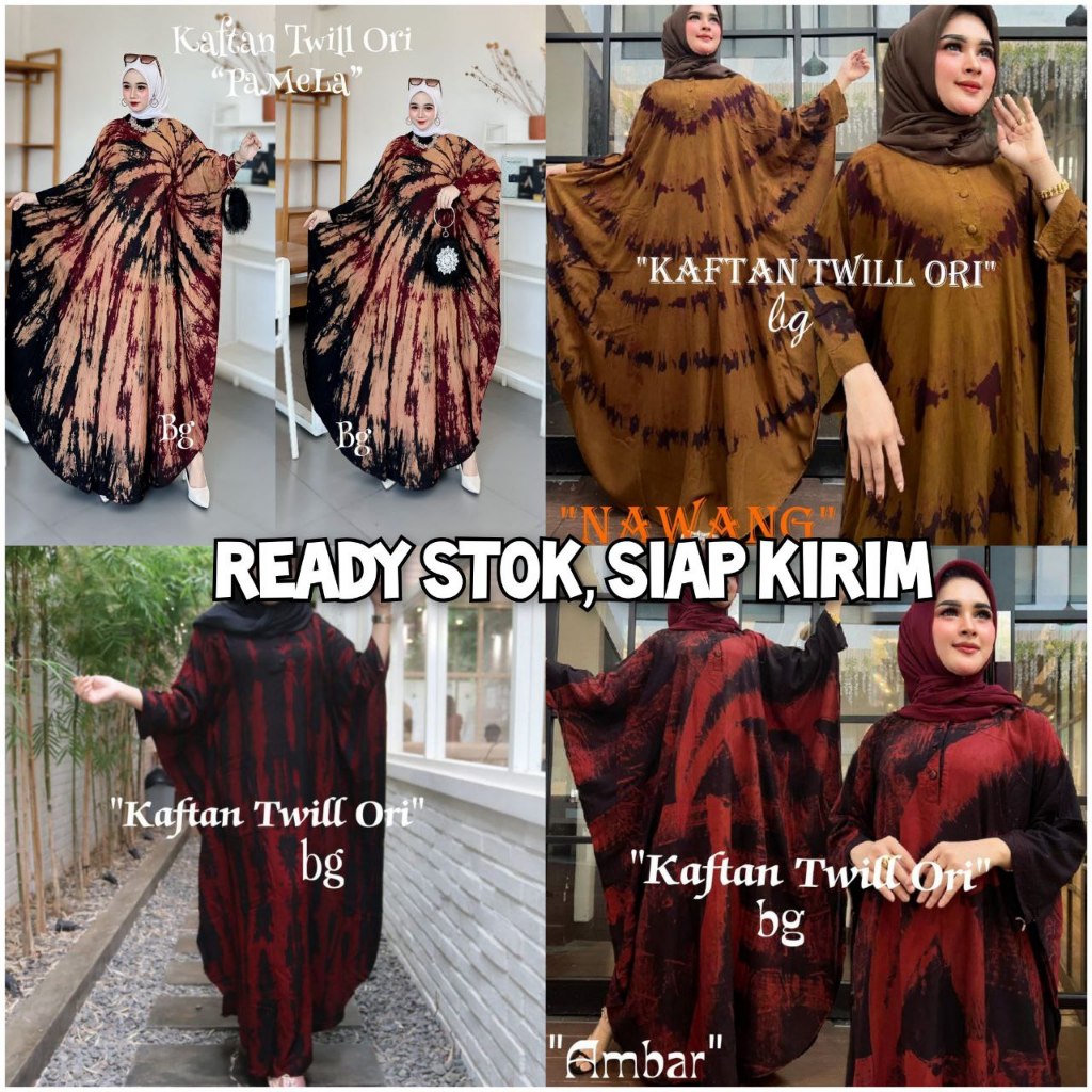 BG COLLECTION KAFTAN TWILL ORI "QATAR, NAWANG, PAMELA" ( READY STOK, SIAP KIRIM ) SIZE S, M, L CEKOU