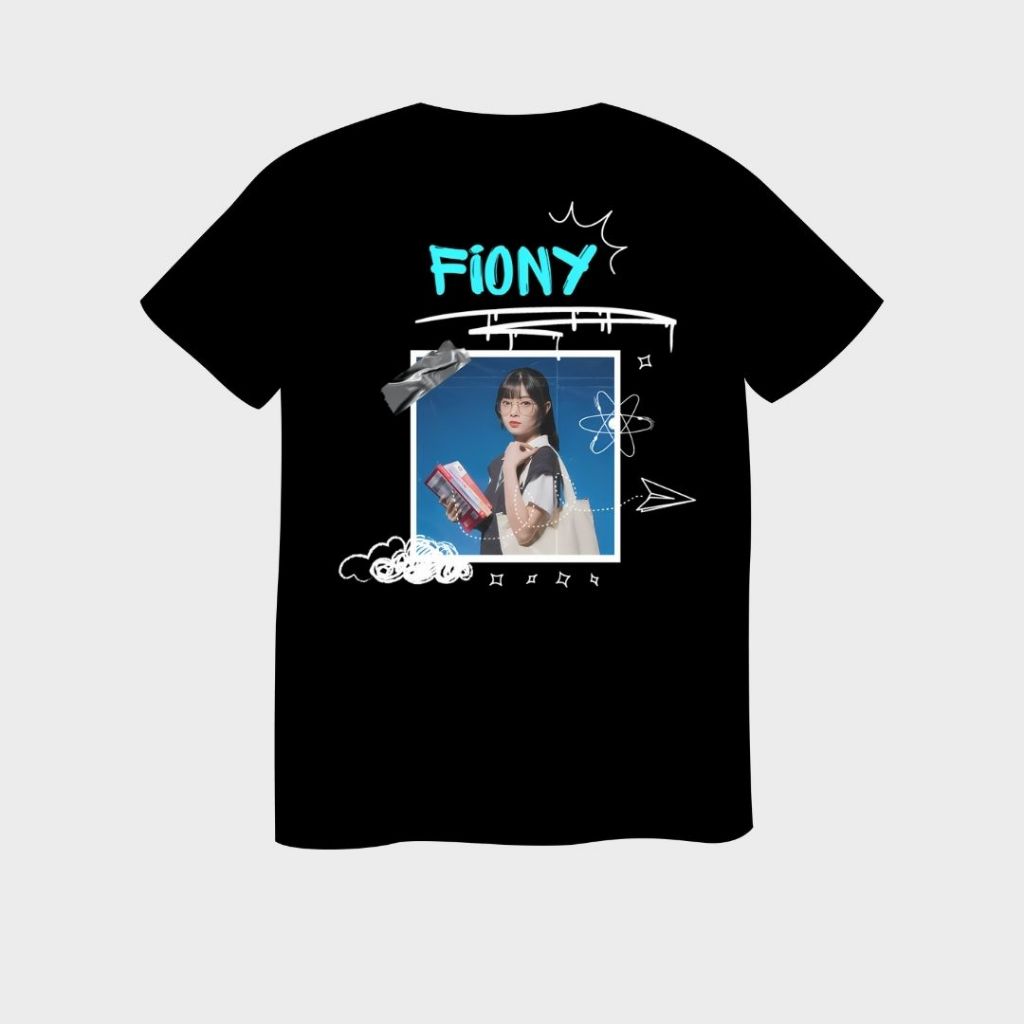 Kaos JKT48 Fiony Special Goes To School Edition | Kaos JKT48 | Kaos Unisex Pria Wanita / Ukuran M / 