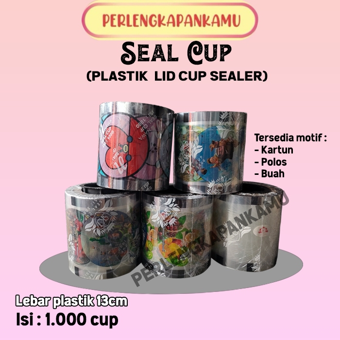 Cup Sealer Teh Plastik sealer cup isi 1000pcs Tutup Gelas Plastik Lid Press