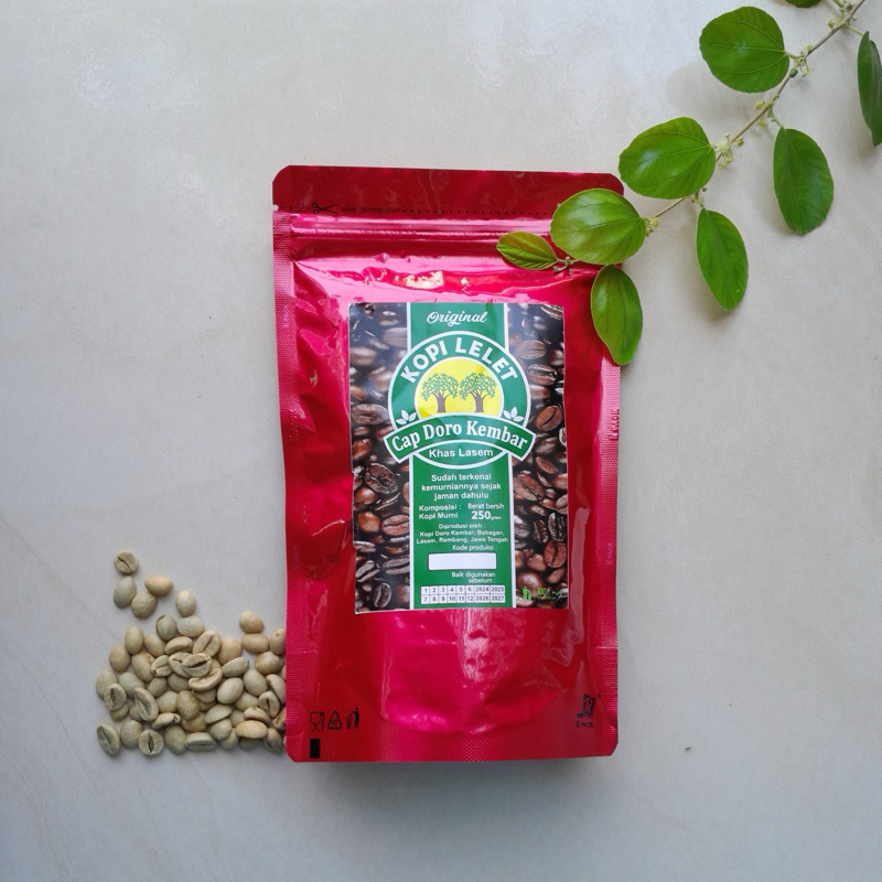 

Warkop Doro Kembar Kopi Lelet khas Lasem Kemasan Pouch 250 gram