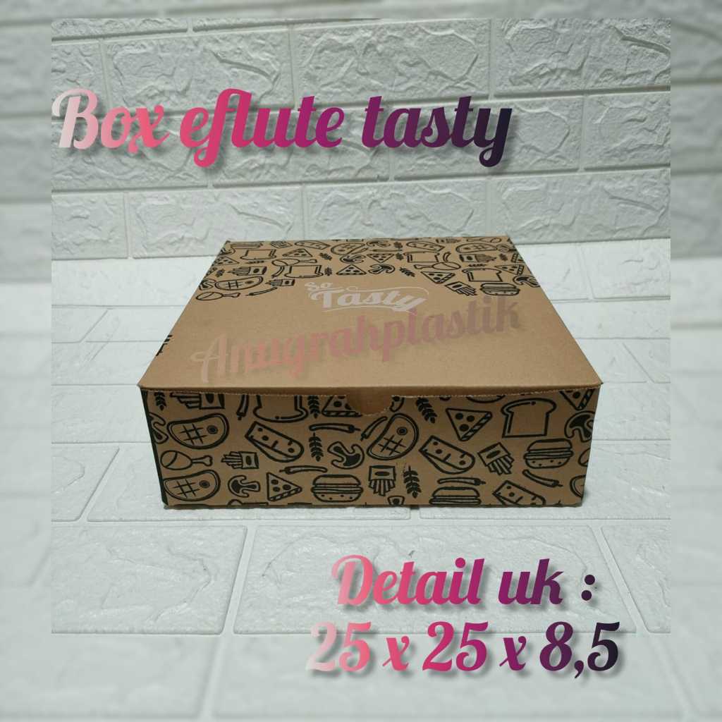 

Box Coklat Motif uk 25 x 25 x 8,5 cm / Dus Kue Kotak Coklat PER PACK