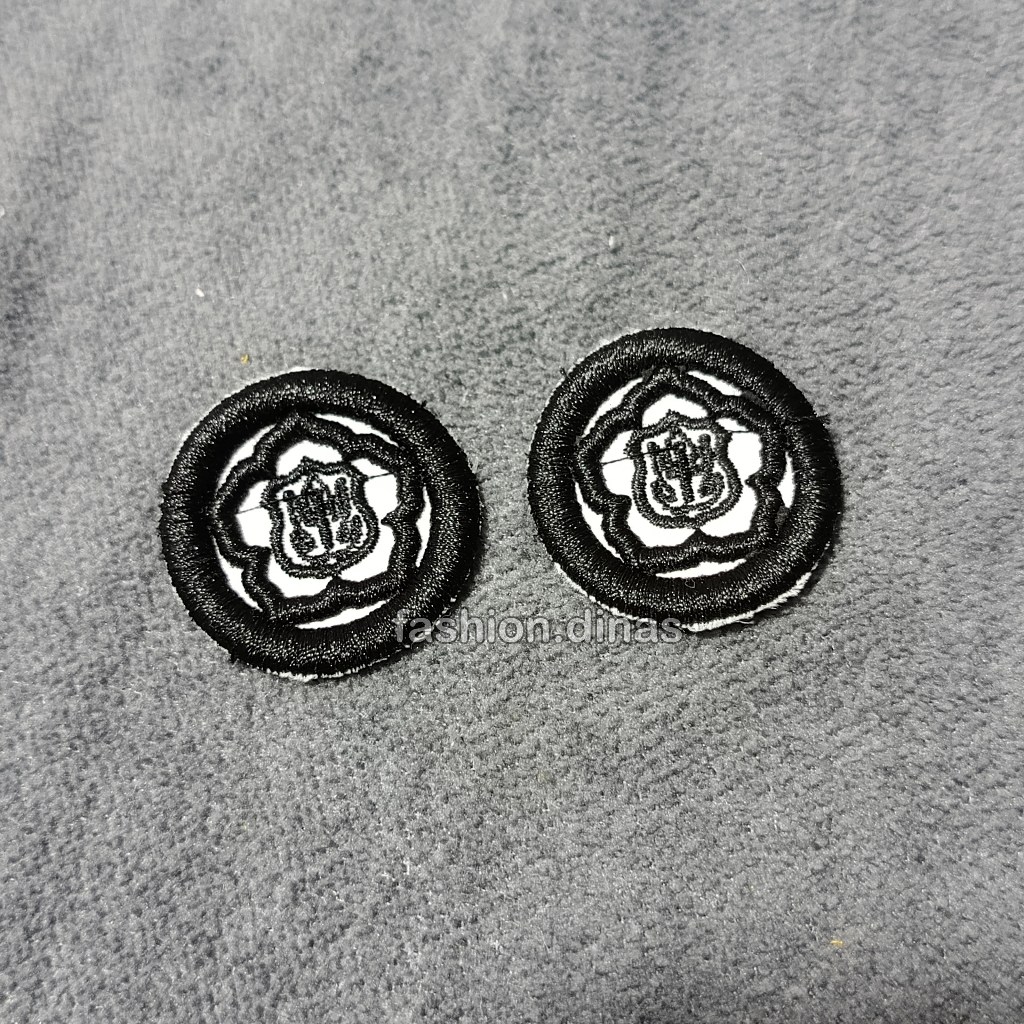 BORDIR TIMBUL 3D MONOGRAM KERAH SATPAM MONOGRAM SATPAM BORDIR