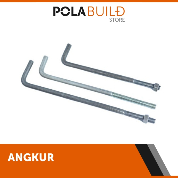 Angkur L  Beton ST41 Include Mur Set M16 / M19 / M22 - Pola Build