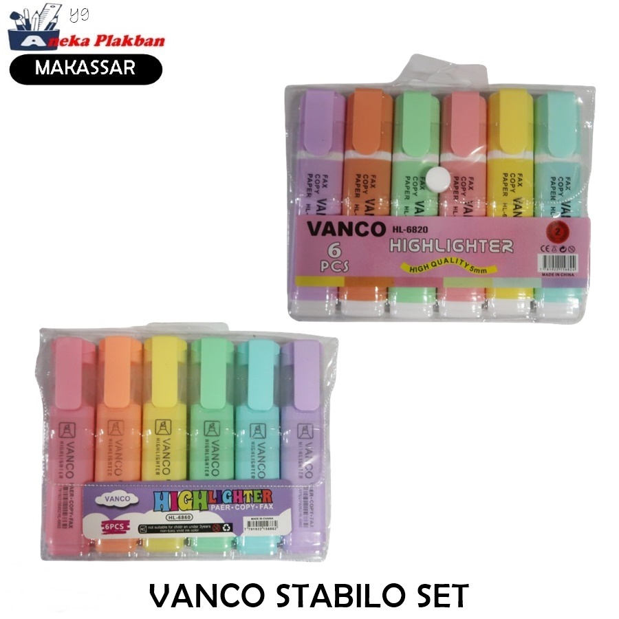 

[SET/6PCS] VANCO TEXTLINER JL-6810 HL-6820 HL-6860 PENANDA PH-126