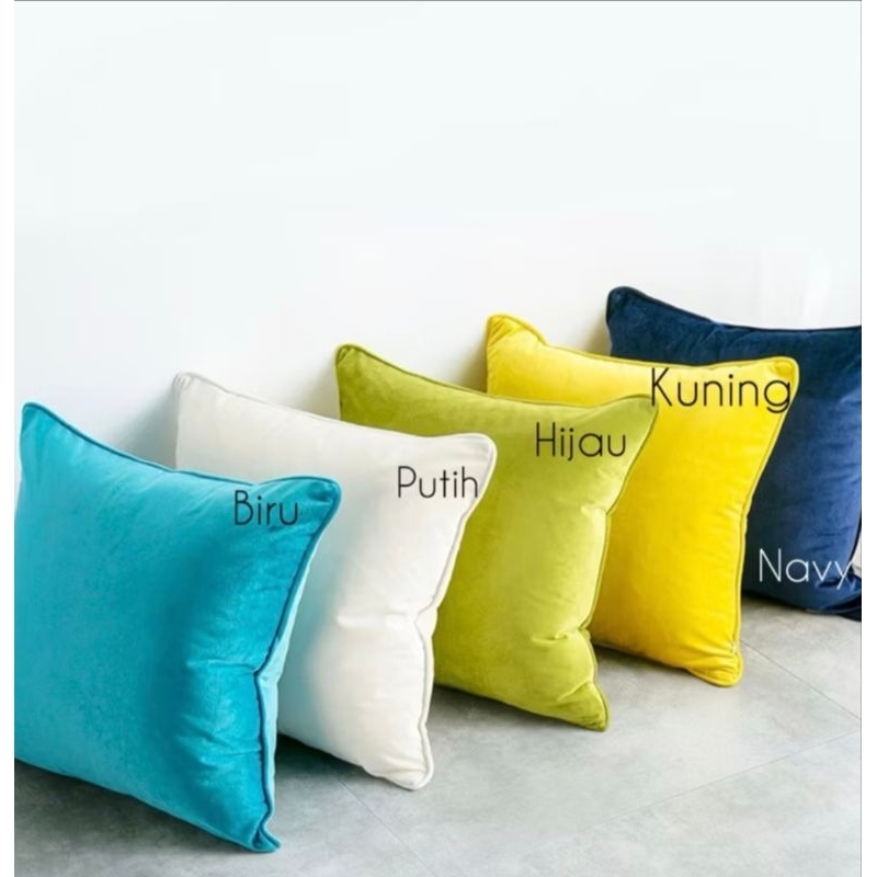 sarung bantal sofa polos mewah