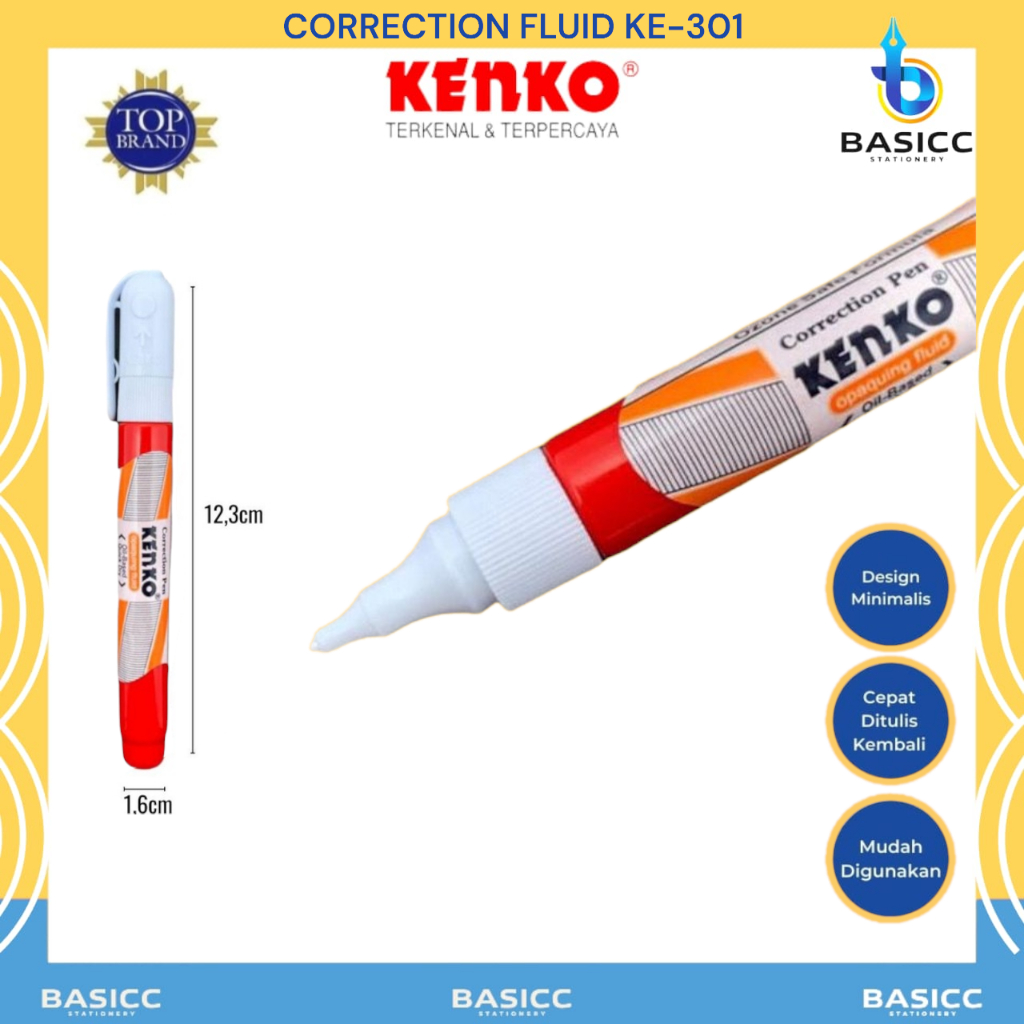 

Kenko Correction Liquid Tip Ex Cair KE-301 | @1Pcs