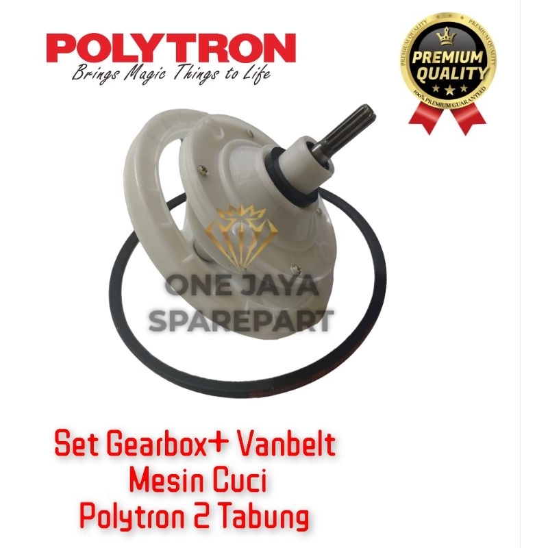 Set Gearbox Mesin Cuci Polytron 7-8 kg 2 Tabung Gir Box Gearbox