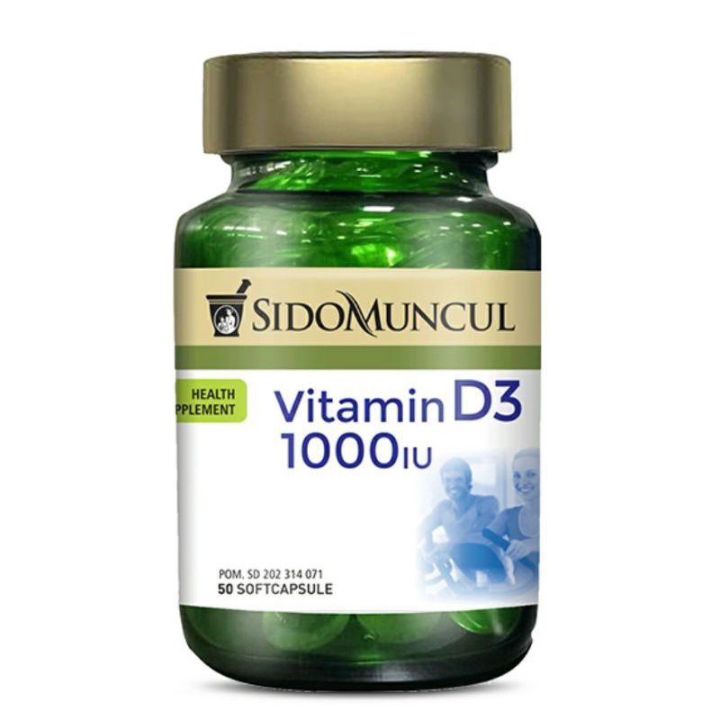 Sido Muncul Natural Vitamin D3 1000 IU @50 Softcapsule
