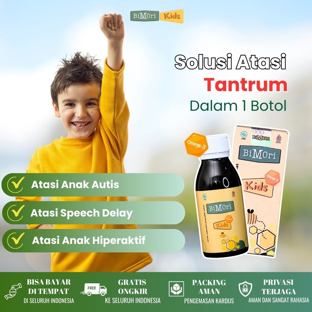 Bimori Kids Obat Tantrum Anak | Obat Anak Hiperaktif Adhd | Suplemen Anak Cerdas | Madu Anak Pintar 
