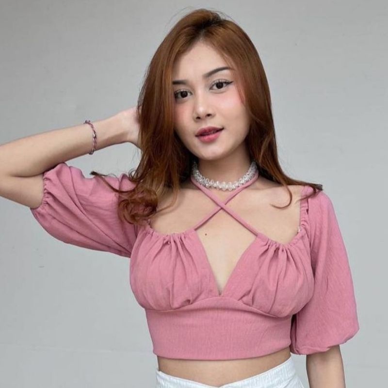 Manda Blouse/Blouse Korea Style/Sabrina Kerut Jumbo