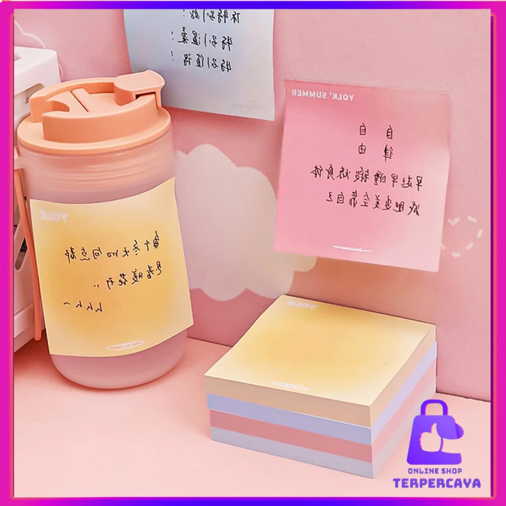 

OST Sticky Notes Gradasi Lucu Polos 50 Lembar Memo Tempel Gradasi Warna-Warni 50Lembar Tempelan Kertas Catatan Memo Bookmark Notepad Alat Tulis Kantor Sekolah