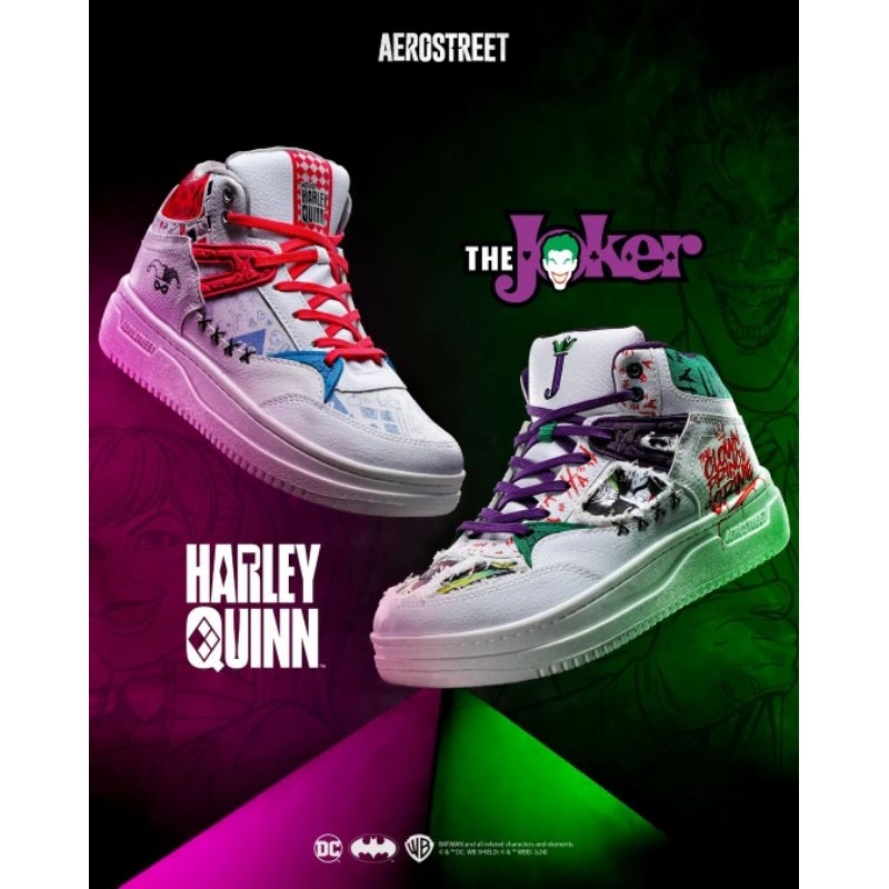 [ORIGINAL] AEROSTREET  X JOKER & HARLEY QUEEN LIMITIED EDITION SIZE 37,38,39,40,41,42,43,44  / NOT B