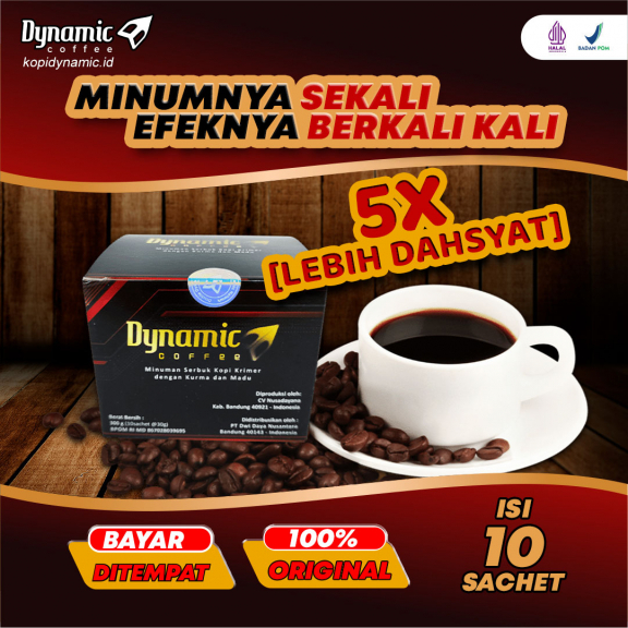 

KOPI DYNAMIK MINUMAN KOPI RASA KURMA DAN MADU BPOM | DYNAMIC COFFEE 1 BOX 10 SACHET - SE BOX 300g