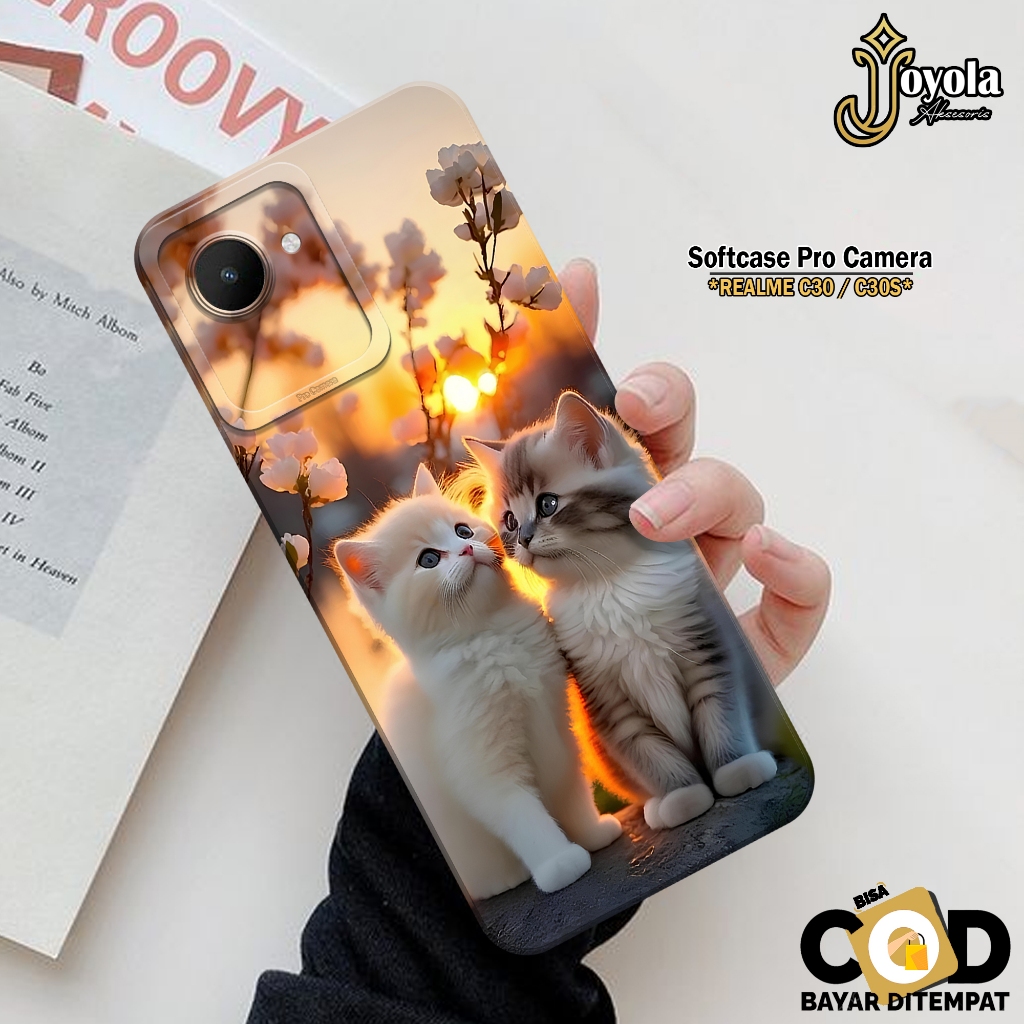 Case Hp REALME C30 / C30S - Casing Hp REALME C30 / C30S - JOYOLA - Fashion Case Kucing - Case Cewek 