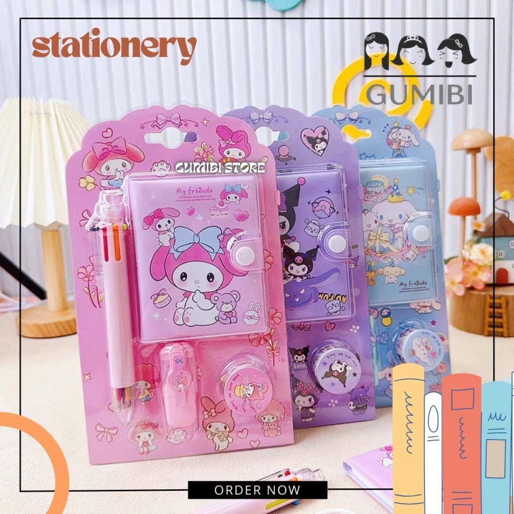 

PAKET ALAT TULIS 4 IN 1 SANRIO VERSI BESAR SET KOMPLIT ALAT TULIS ANAK SEKOLAH MOTIF SANRIO TERMURAH