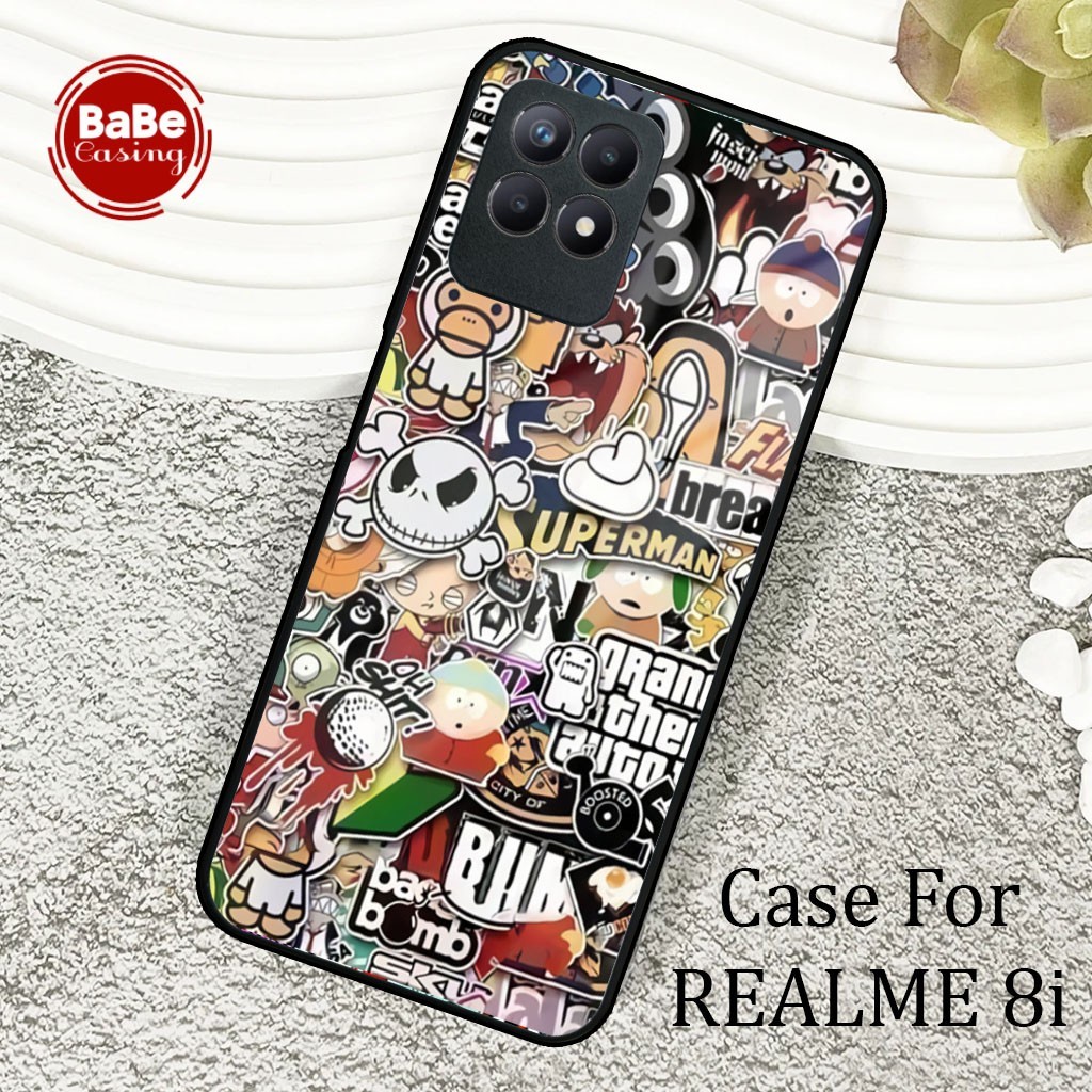 Case Realme 8i Terbaru - Casing Realme 8i - Motif Grafity Tulisan Hardcase Premium Glossy - Softcase