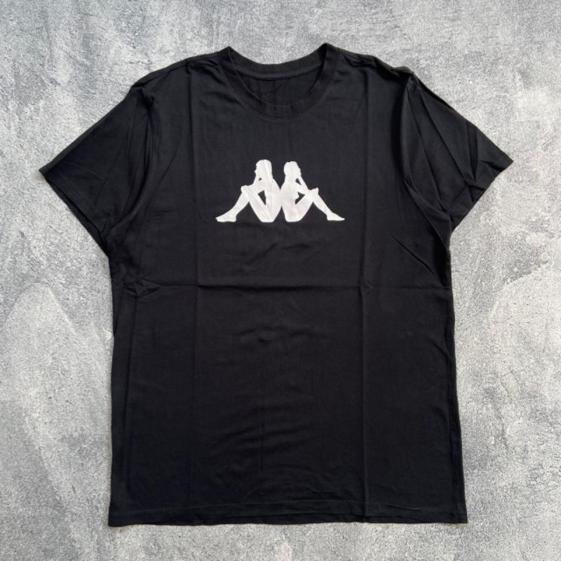 T-SHIRT KAPPA LOGO BLACK WHITE